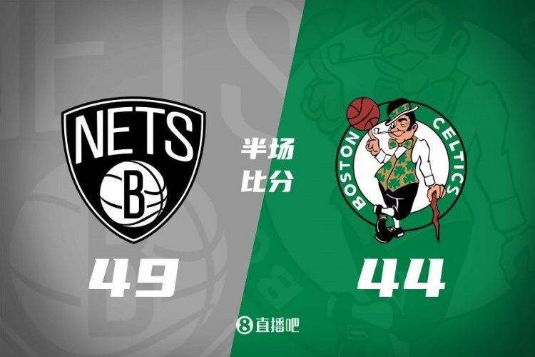 半場戰報-雙探花缺陣 波津14分 拉塞爾8分 綠軍44-49落后籃網5分