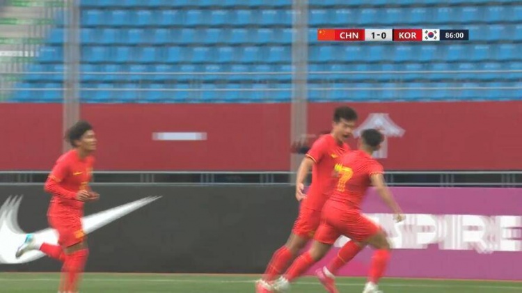 U22國足1-0韓國全場數據：控球率49%落后韓國，10射7正領先對手