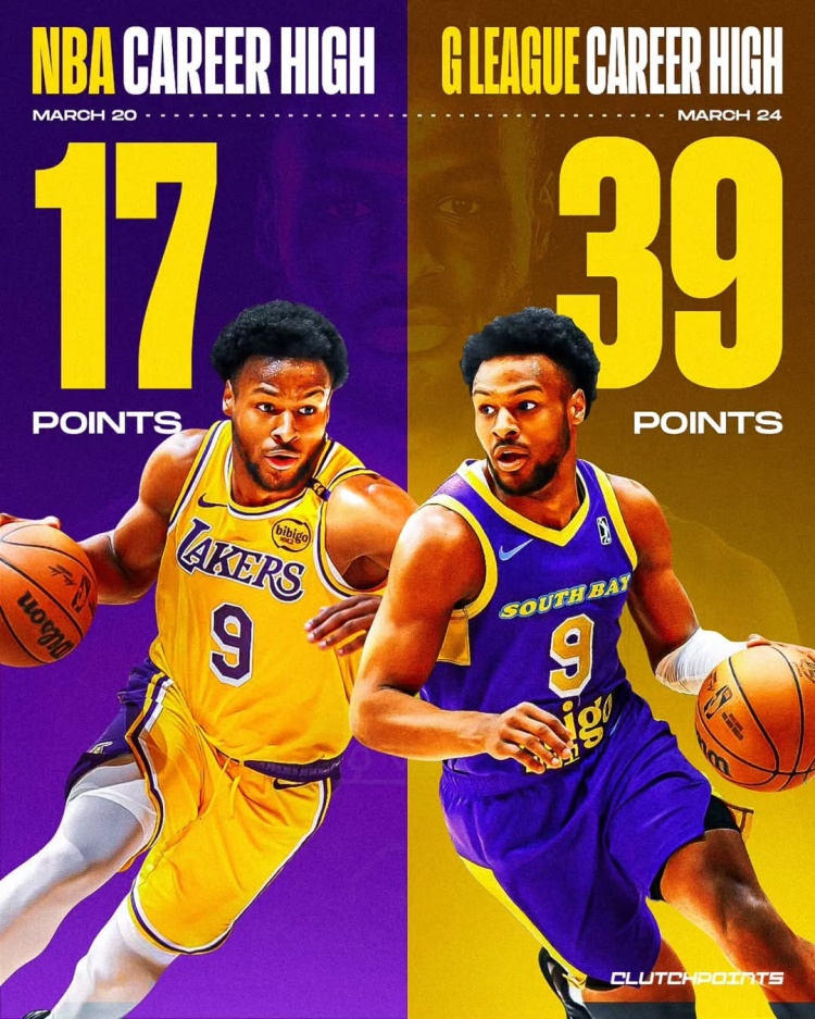 在進(jìn)步！布朗尼一周內(nèi)先后創(chuàng)下個人NBA和G聯(lián)盟單場得分新紀(jì)錄